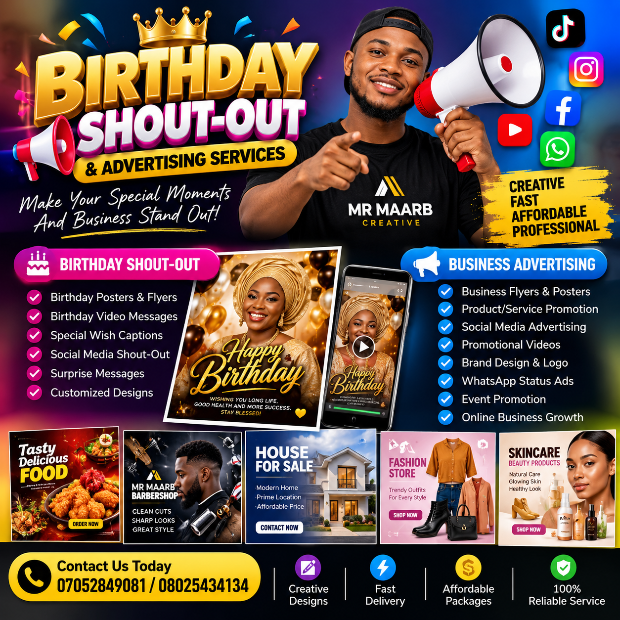 Birthday Shout-Out & Advertising Services
