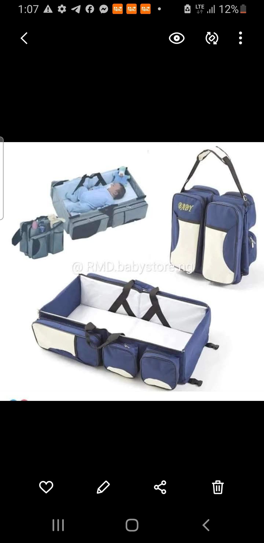 2in1 baby bed